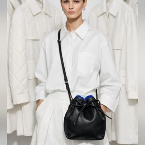 Polo Ralph Lauren Mini Leather Bucket Bag Women's Black “sample”